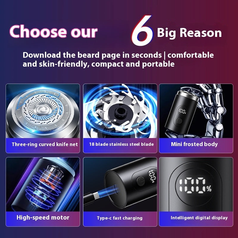 Mini-portable Rechargeable Electric Shaver - Comfort Style