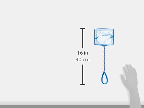 Marina Fine Soft Mesh Fish Net with Plastic Coated Handle, 10 cm/ 4-inch,Blue - Comfort Style