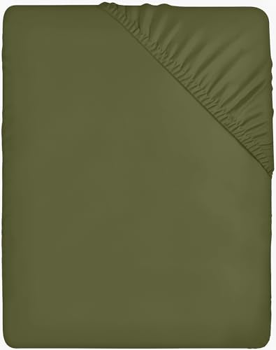 Utopia Bedding Fitted Sheet - Deep Pocket 14 inch (35 cm) - Easy Care - Soft Brushed Microfibre Fabric - Shrinkage and Fade Resistant - Bottom Sheet