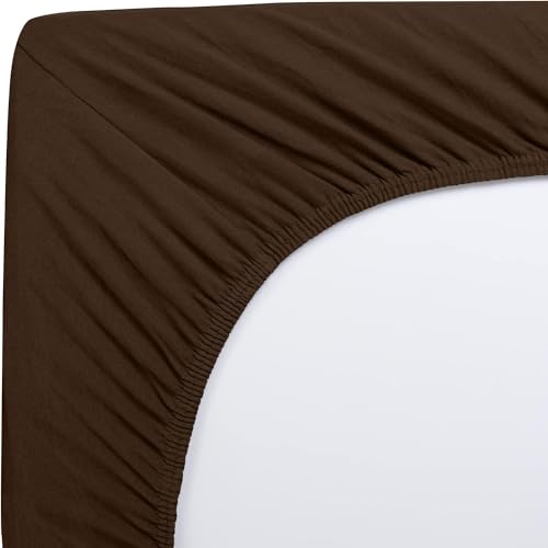 Utopia Bedding Fitted Sheet - Deep Pocket 14 inch (35 cm) - Easy Care - Soft Brushed Microfibre Fabric - Shrinkage and Fade Resistant - Bottom Sheet
