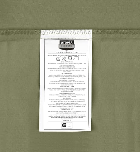 Utopia Bedding Fitted Sheet - Deep Pocket 14 inch (35 cm) - Easy Care - Soft Brushed Microfibre Fabric - Shrinkage and Fade Resistant - Bottom Sheet