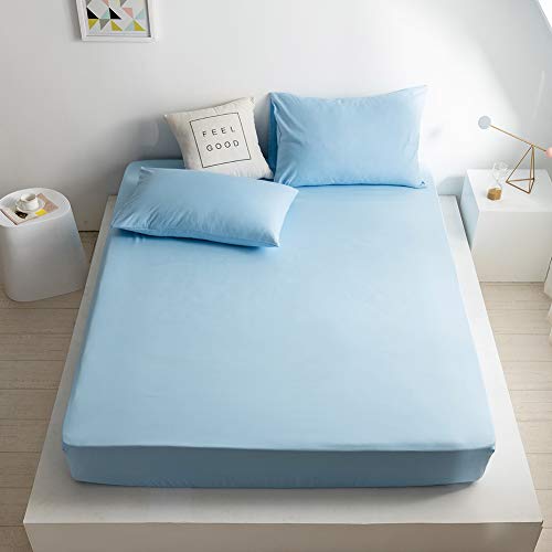 Fitted Sheet Bed Sheets 25CM Extra Deep Pocket Soft and Breathable Fitted Bedding Sheets
