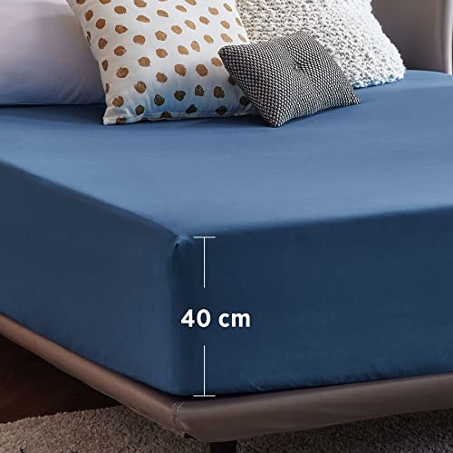 Fitted Sheet Deep - Bed Sheets Extra Deep Pocket 16 inch (40 cm) made of Soft Brushed Microfiber