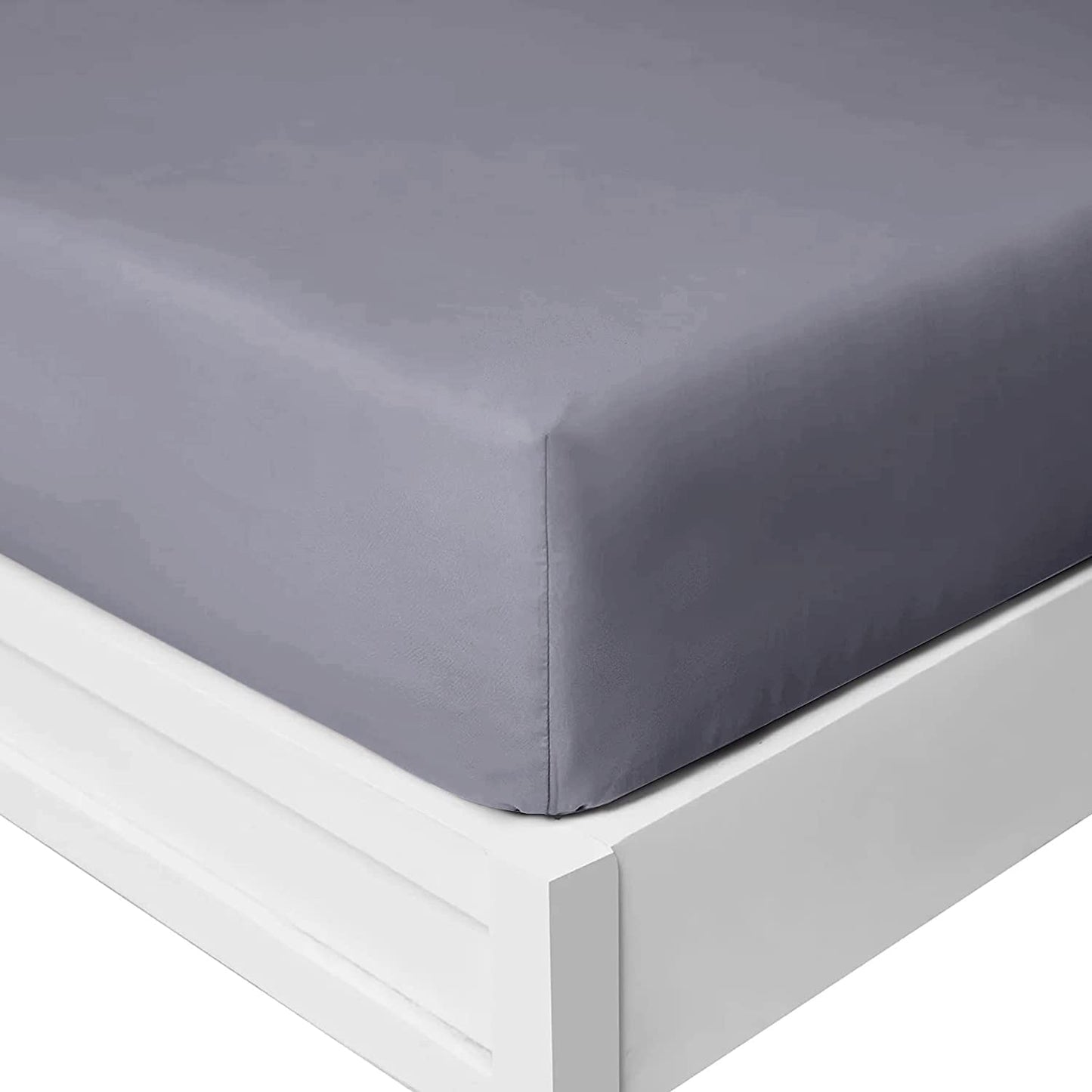 25 Cm Fitted Bed Sheets - Super Soft Deep Fitted Sheet Brushed Microfibre Anti Wrinkle Bedsheet Breathable & Fade Resistant