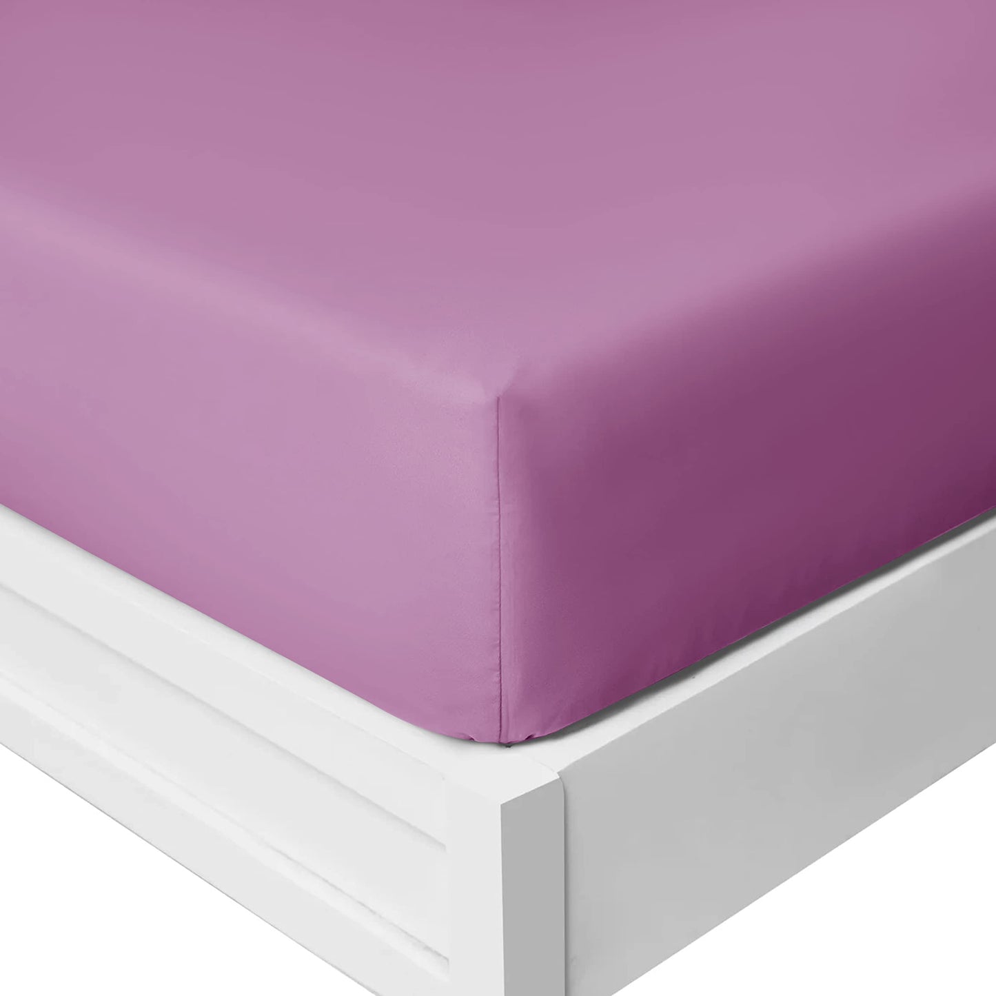 25 Cm Fitted Bed Sheets - Super Soft Deep Fitted Sheet Brushed Microfibre Anti Wrinkle Bedsheet Breathable & Fade Resistant