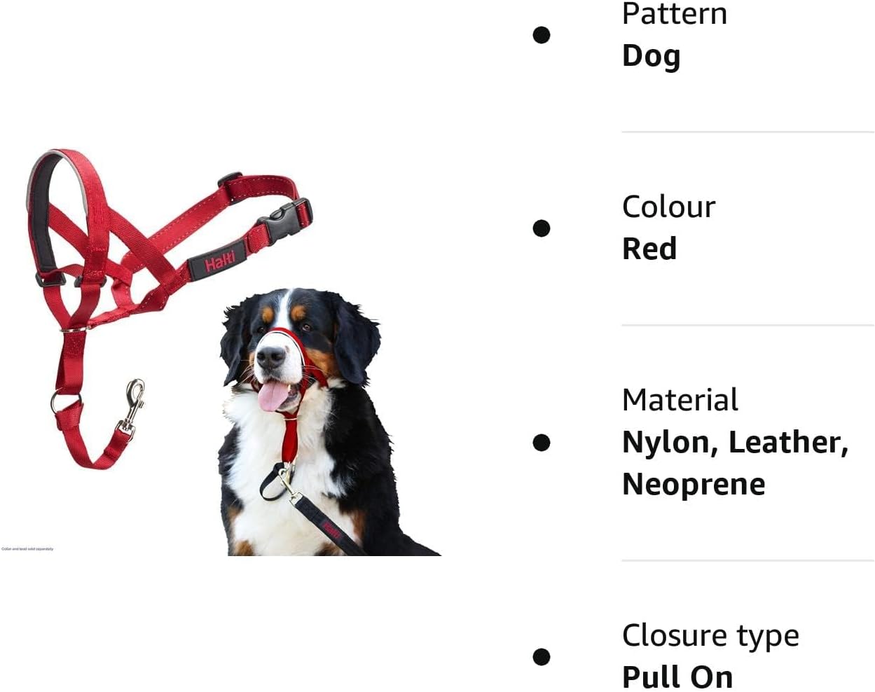 HALTI Headcollar Size 3 Black, UK Bestselling Harness to Stop Pulling on the Lead, Easy to Use, Padded Nose Band, Adjustable & Reflective, Professional Anti-Pull Training Aid for Medium Dogs - Comfort Style