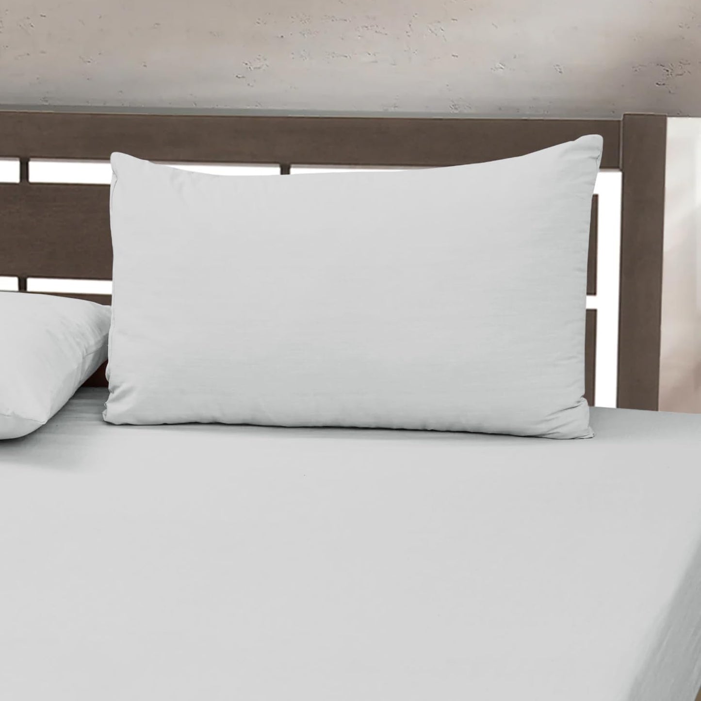 Fitted Sheet 25 cm Deep Brushed Microfiber Ultra Soft No-Iron Wrinkle-Resistant Plain Dyed Fitted Bed Sheets Hypoallergenic Breathable Sheets