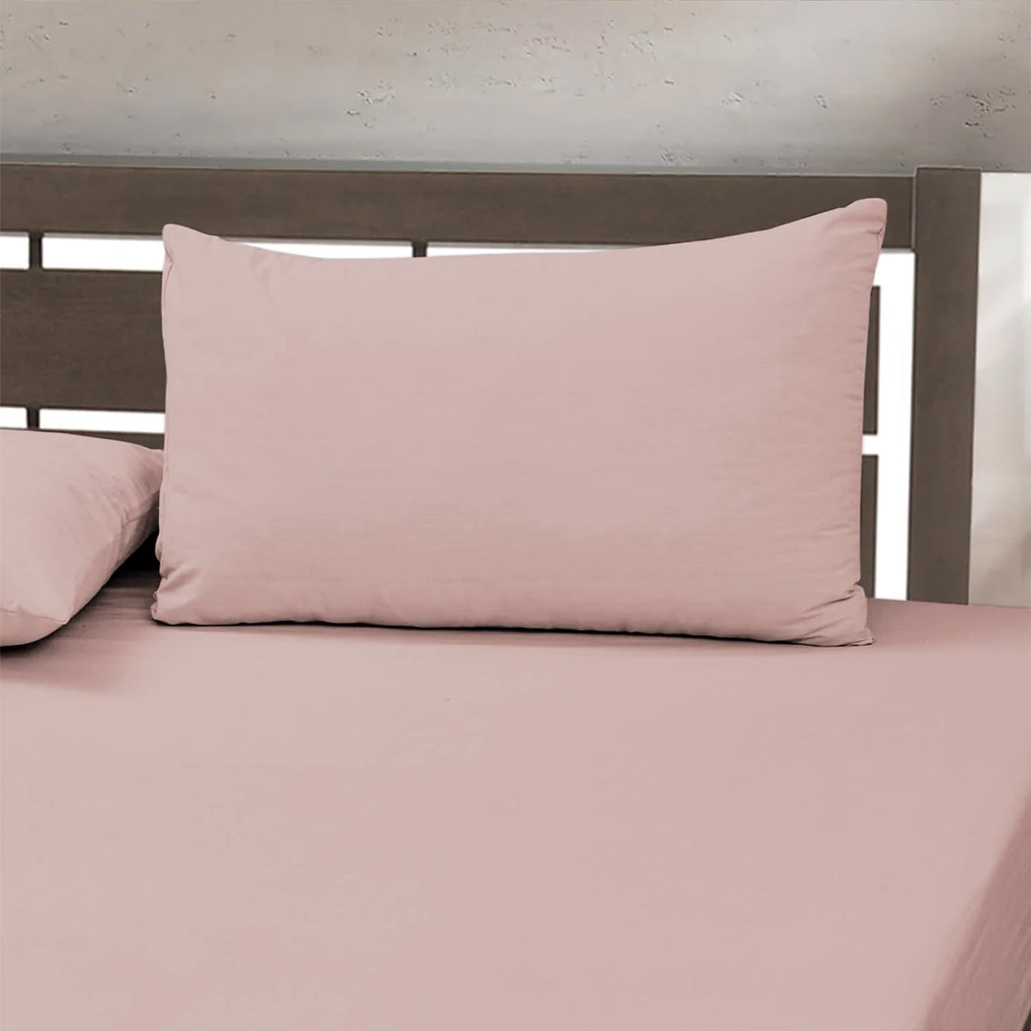 Fitted Sheet 25 cm Deep Brushed Microfiber Ultra Soft No-Iron Wrinkle-Resistant Plain Dyed Fitted Bed Sheets Hypoallergenic Breathable Sheets