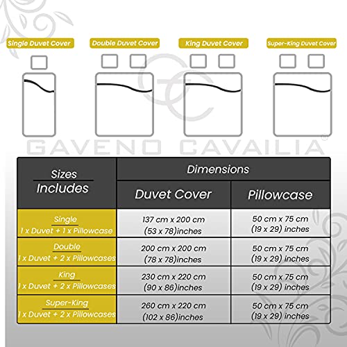 GC GAVENO CAVAILIA Metalic Marble Duvet Cover Sets, Reversible Triangle Bedding Double Bed Set, Washable Quilt Covers - Comfort Style