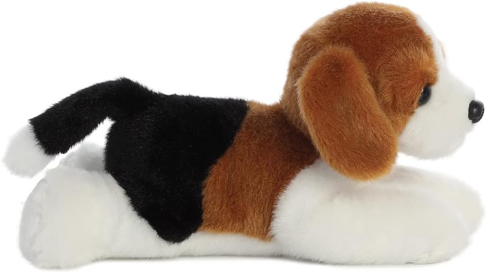 Aurora, 31185, Mini Flopsies Homer Beagle, 8In, Soft Toy, (Black, Bown, White)