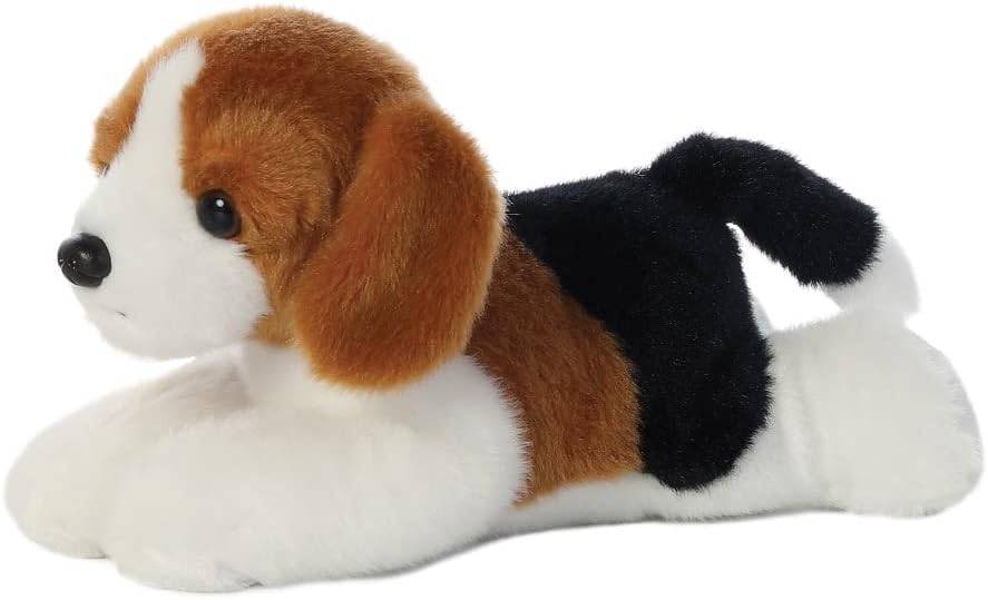 Aurora, 31185, Mini Flopsies Homer Beagle, 8In, Soft Toy, (Black, Bown, White)