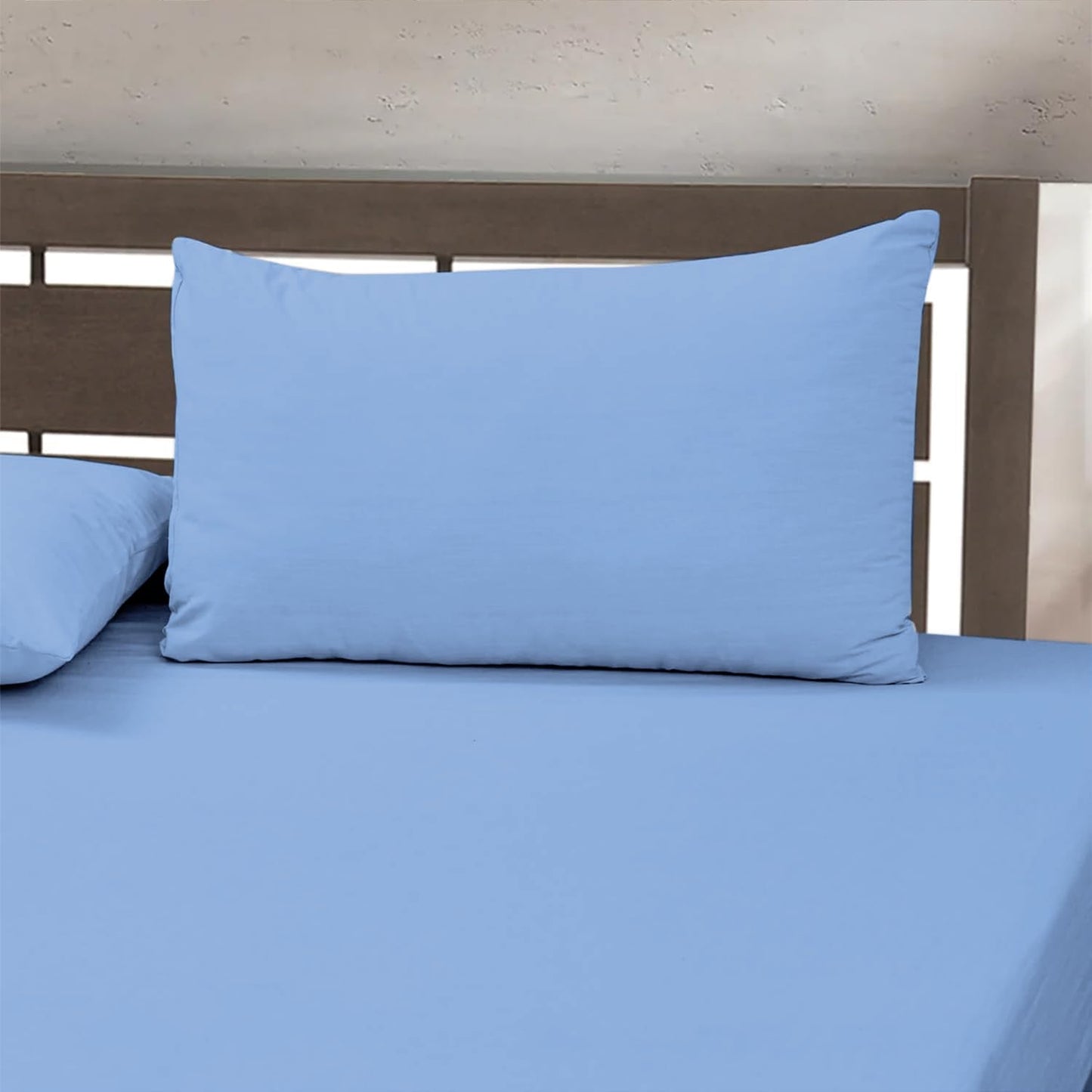 Fitted Sheet 25 cm Deep Brushed Microfiber Ultra Soft No-Iron Wrinkle-Resistant Plain Dyed Fitted Bed Sheets Hypoallergenic Breathable Sheets