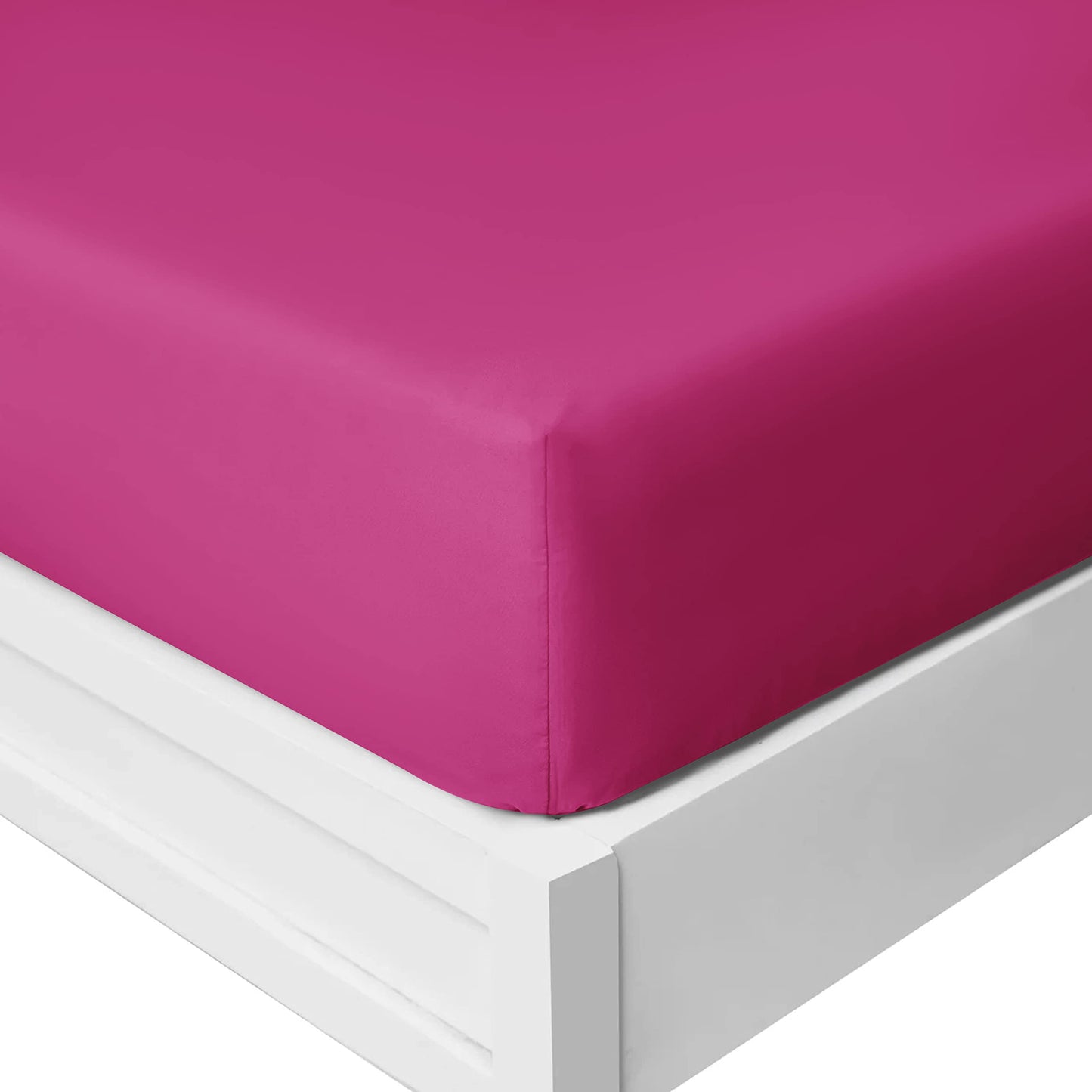 25 Cm Fitted Bed Sheets - Super Soft Deep Fitted Sheet Brushed Microfibre Anti Wrinkle Bedsheet Breathable & Fade Resistant