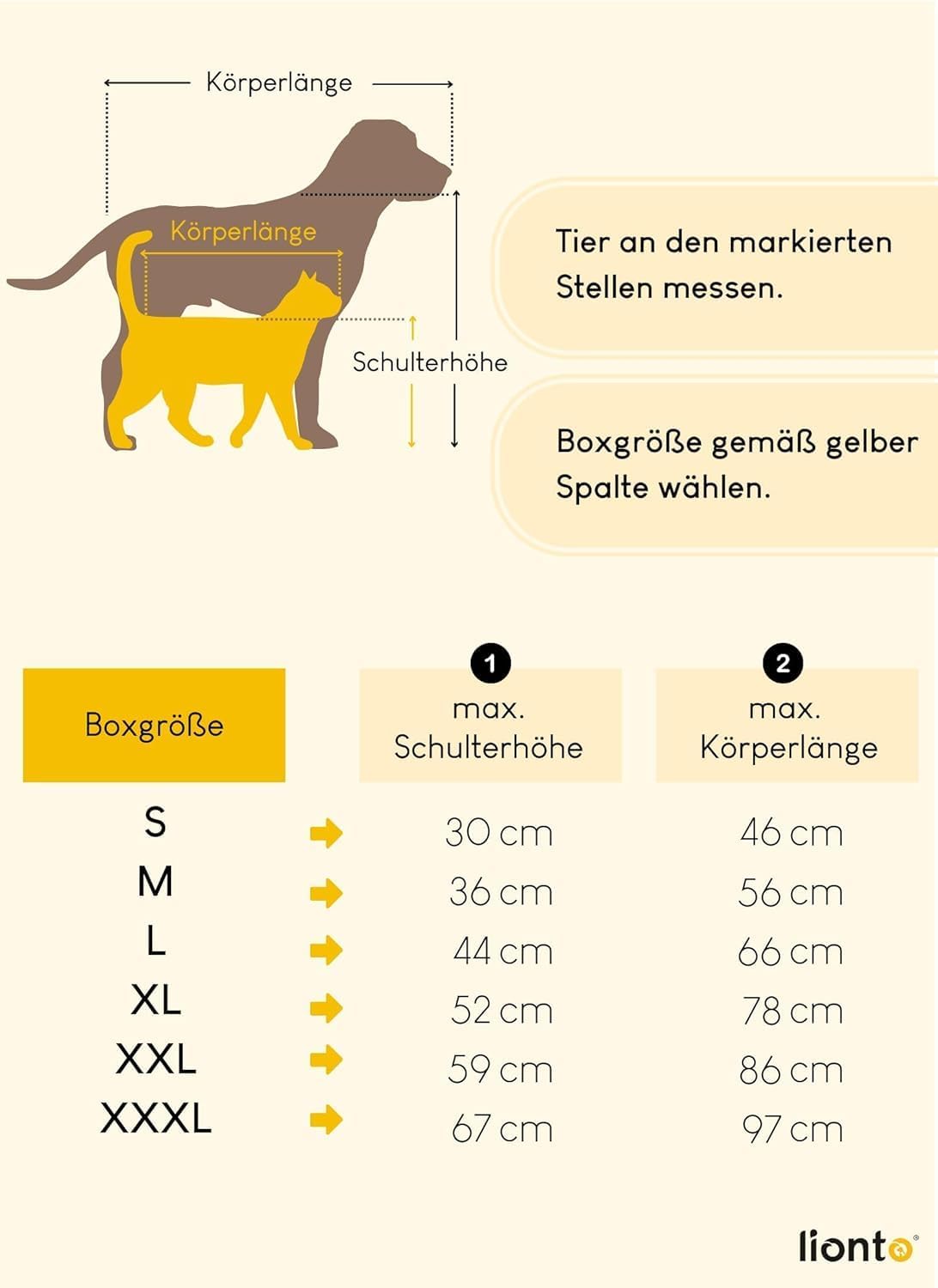 lionto Dog transport box foldable for travel & car, 50x34x36 cm, sturdy transport box with carrying handles & blanket for cats & dogs up to 10 kg, sturdy fabric dog box for small & large, beige - Comfort Style