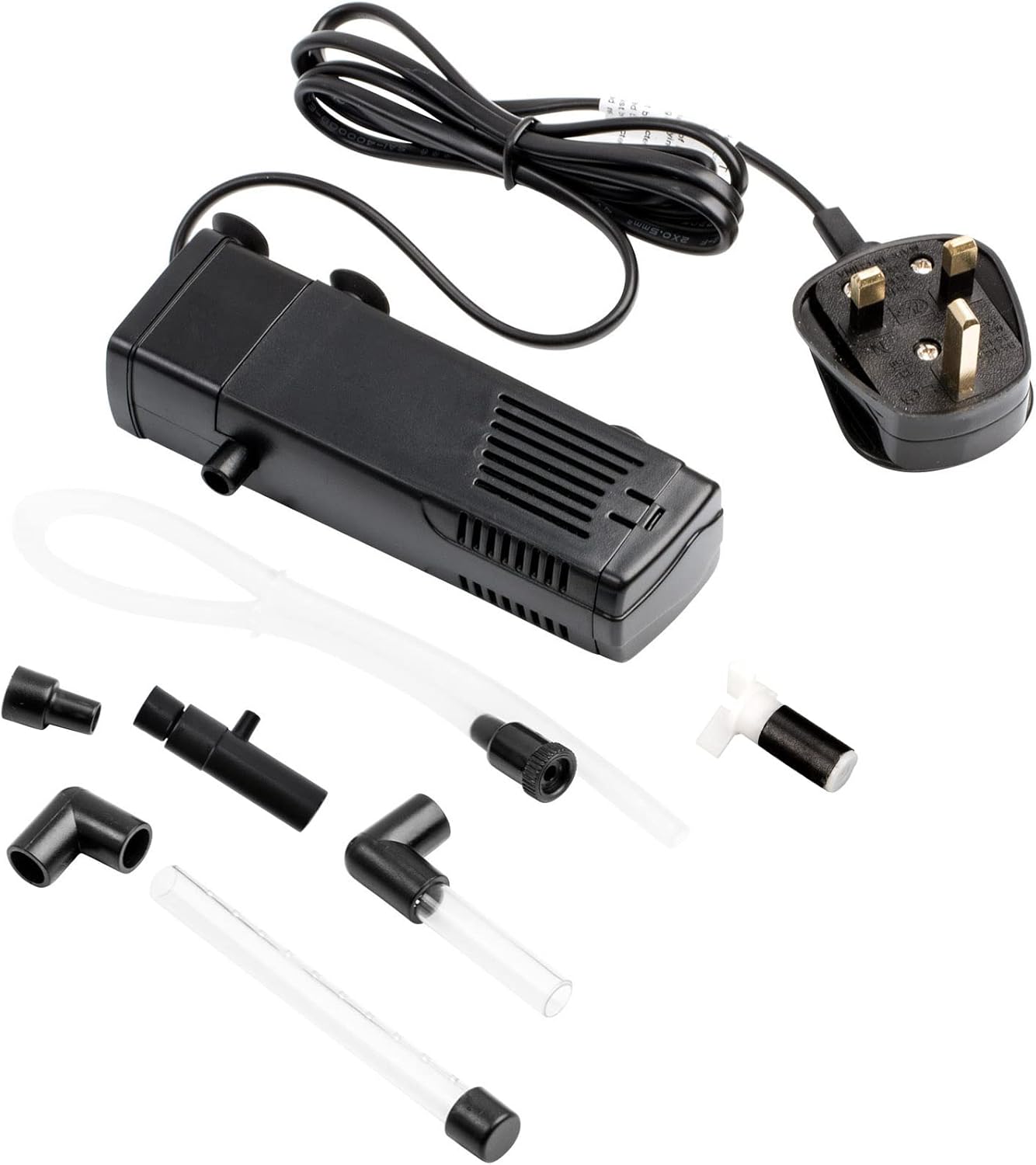 NICREW Fish Tank Filter, Internal Aquarium Filter for Small Tank, Coldwater or Tropical Aquariums, Up to 20L Black - Comfort Style