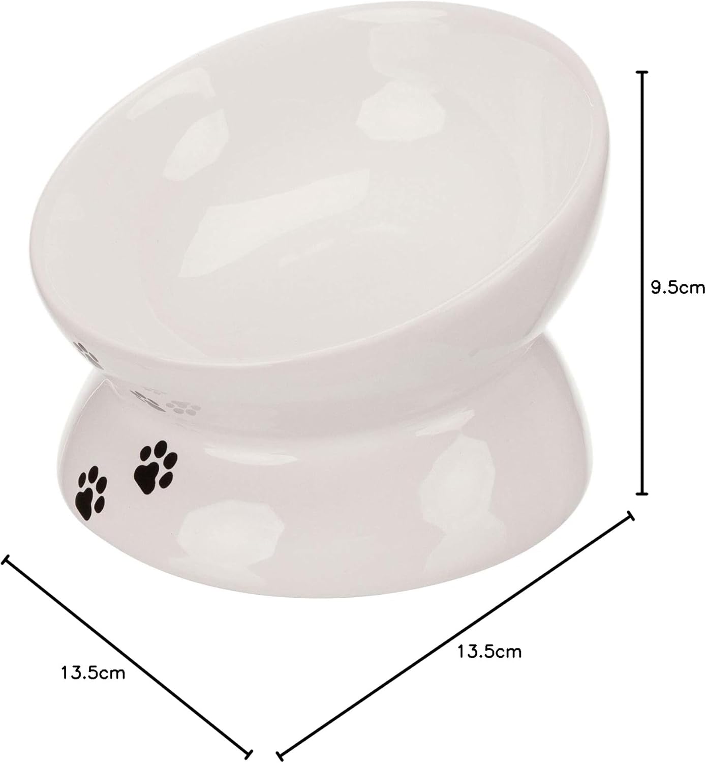 Trixie Ceramic Cat Feeder White - Comfort Style