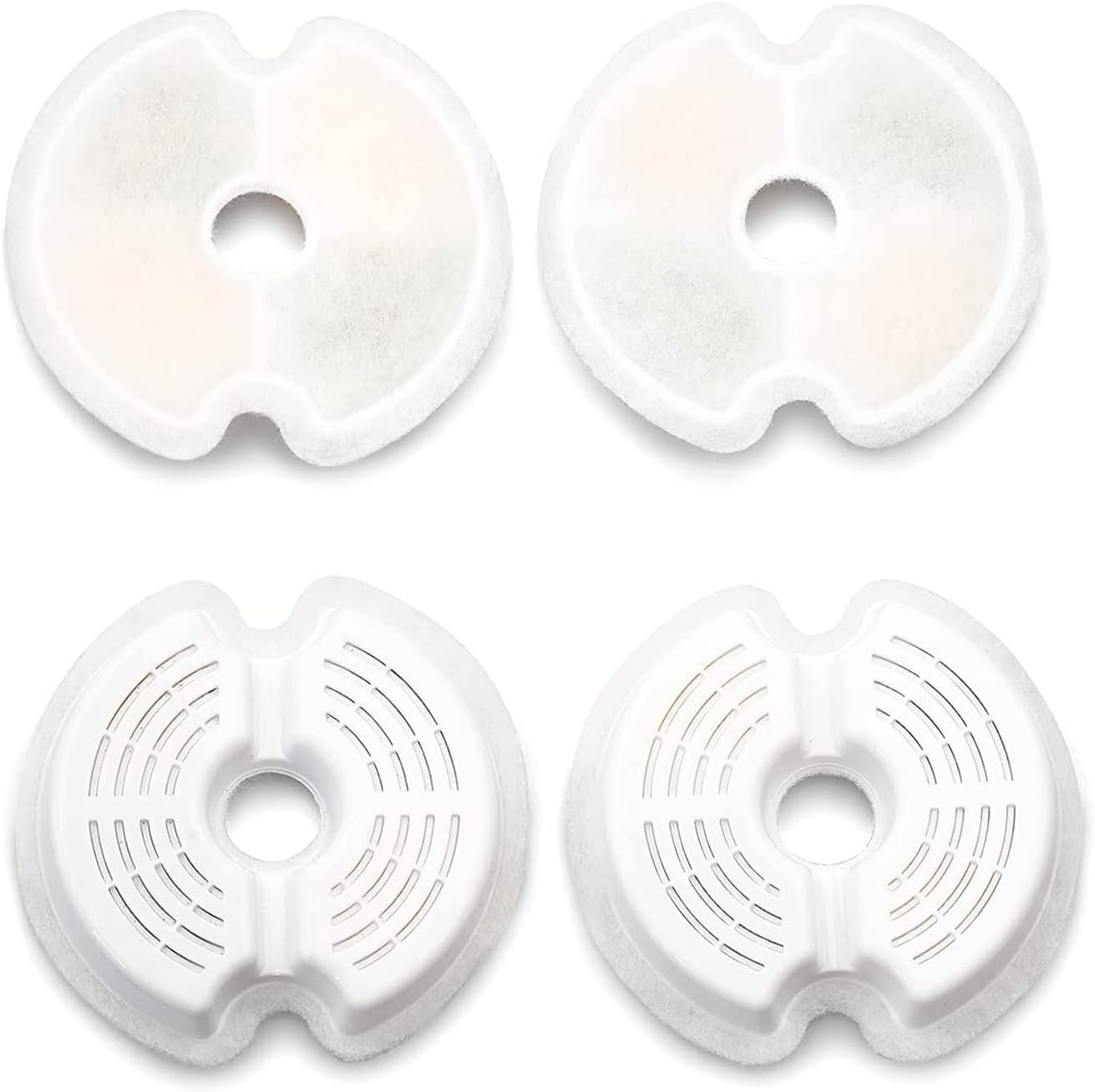 NICREW Sol Water Fountain Filter Replacement Kit, Cat Water Fountain Filters, 4 Pcs, Replacement Filters for 2L Cat Drinking Fountain - Comfort Style