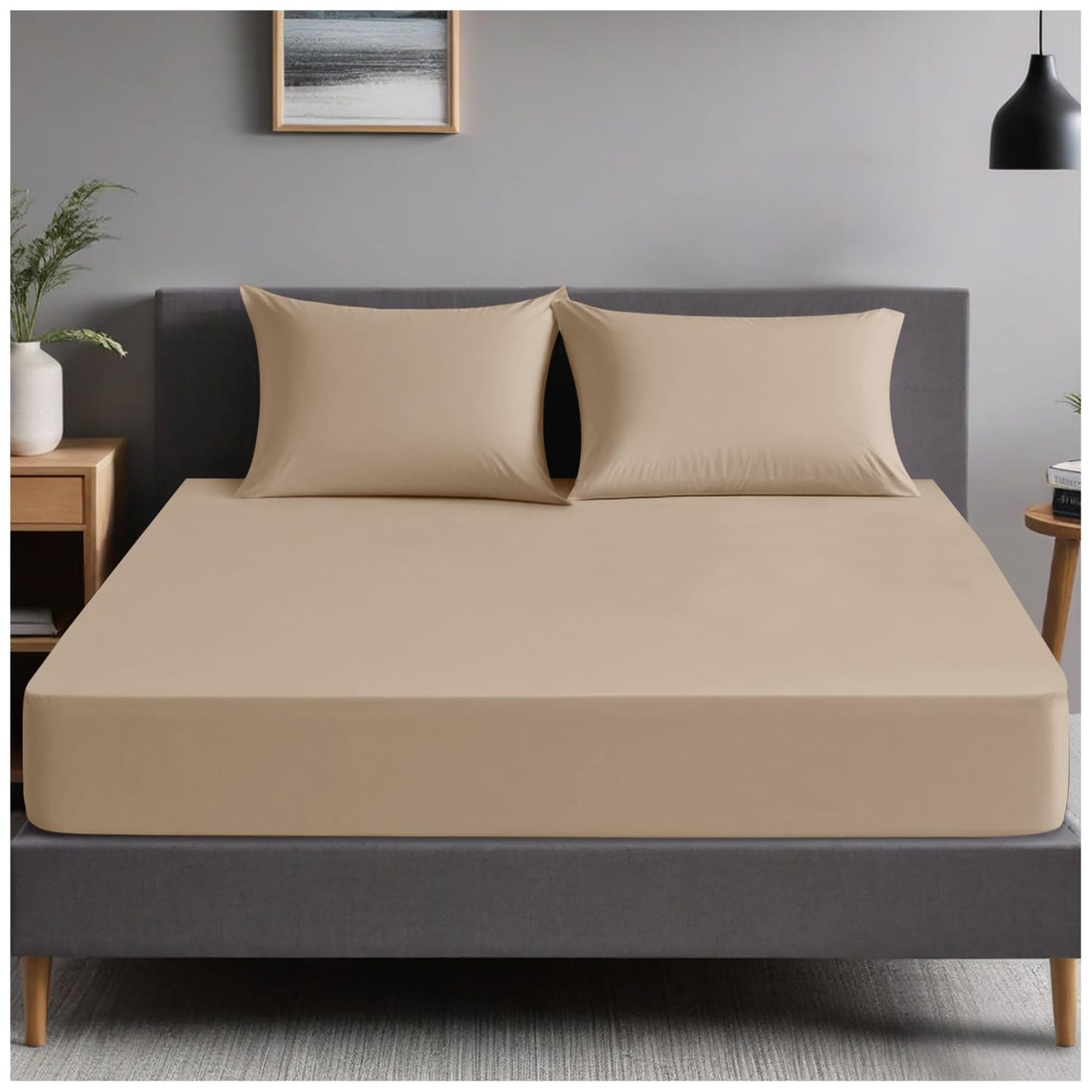 GC GAVENO CAVAILIA | Fitted Sheets - Plain Dyed Bedding Bedsheets - Non Iron Superking Fitted Sheet