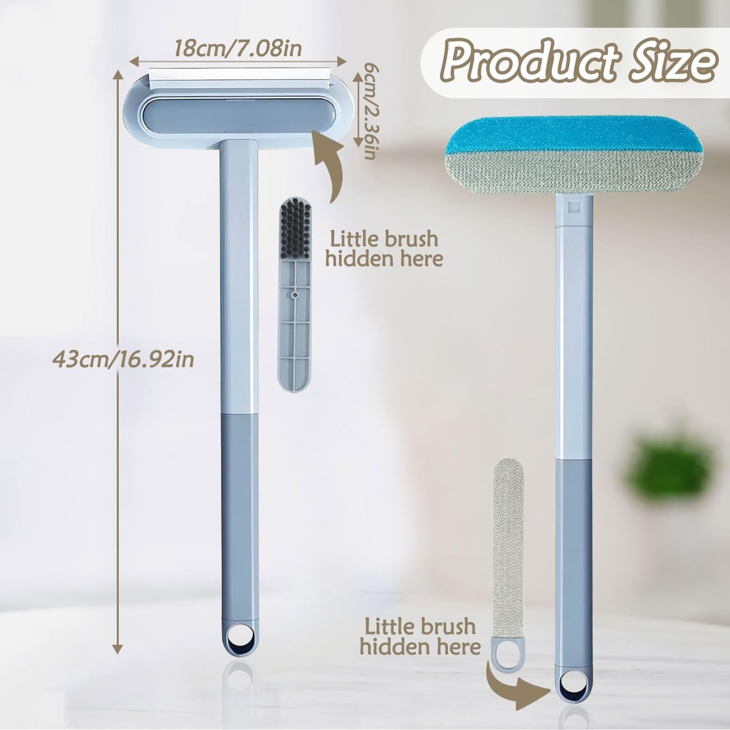 Pet Hair Remover 4 In 1 Multifunctional Pet Hair Remover Tool Adjustable Dog and Cat Hair Remover Pet Hair Removal Tool Pet Hair Remover for Clothes Sofa Window