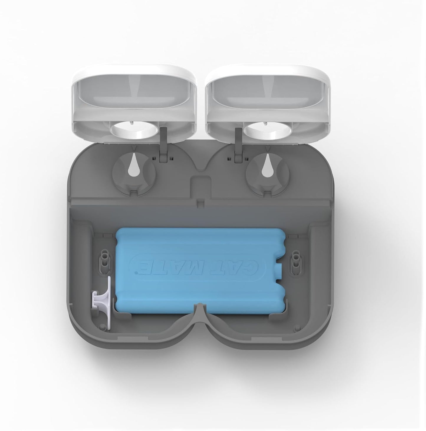 Cat Mate C200 2 Meal Automatic Pet Feeder with Timer and Ice Pack For Cats And Small Dogs, For use with Wet and Dry Food - White - Comfort Style