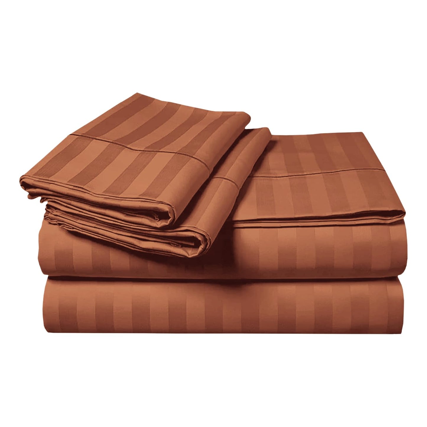 MOONLIGHT20015 Duvet Set Reversible Stripes Satin Double Bedding Set with 2 Pillowcases Soft Hypoallergenic Duvet Cover - Comfort Style