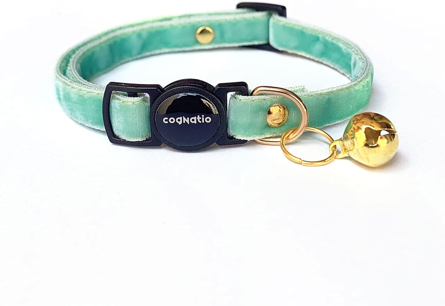 Cognatio Safety Quick Release Cat Collars, Soft Kitten Collars with Detachable Bow Tie and Bell, Pack of 2, Adjustable 20-30 cm (20-30 cm, Green+Pink) - Comfort Style