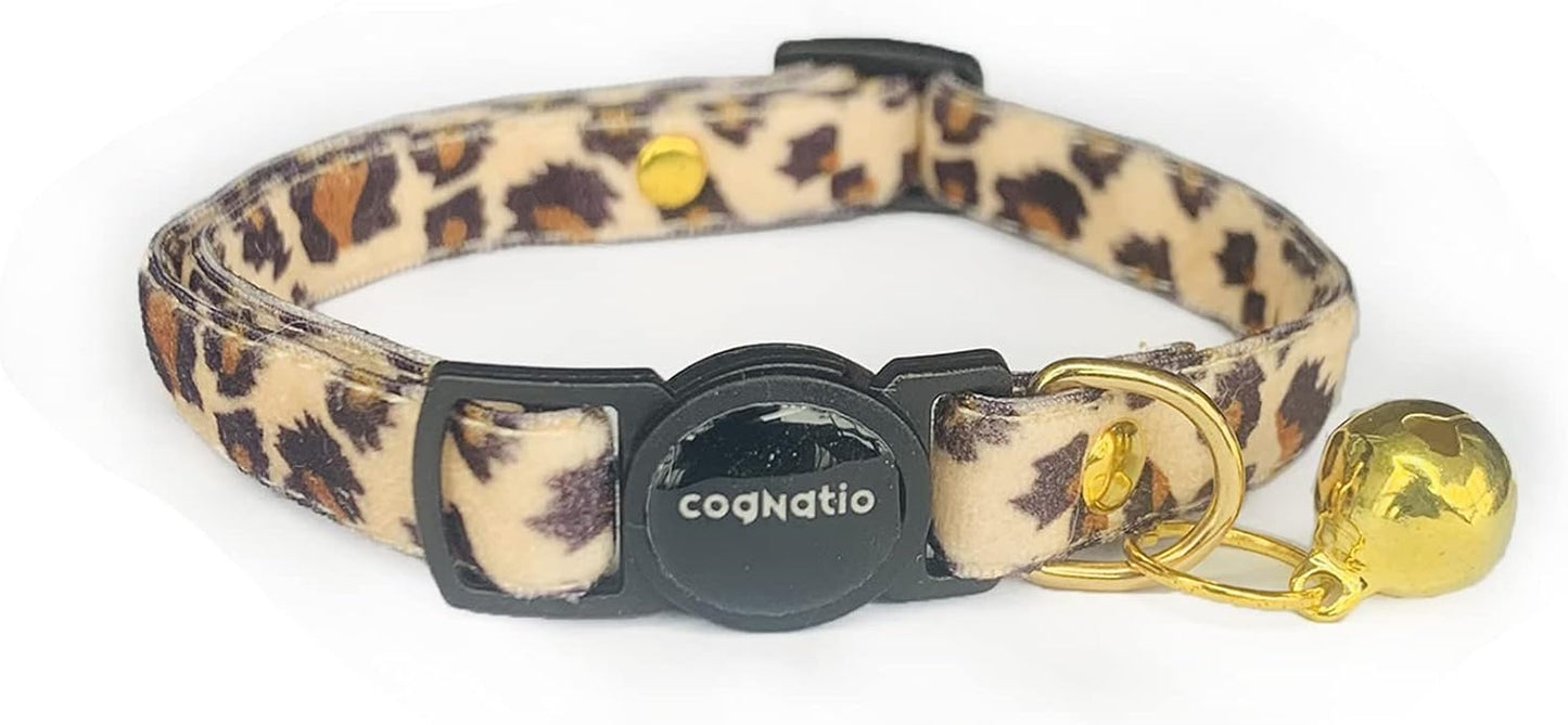 Cognatio Safety Quick Release Cat Collars, Soft Kitten Collars with Detachable Bow Tie and Bell, Pack of 2, Adjustable 20-30 cm (20-30 cm, Green+Pink) - Comfort Style