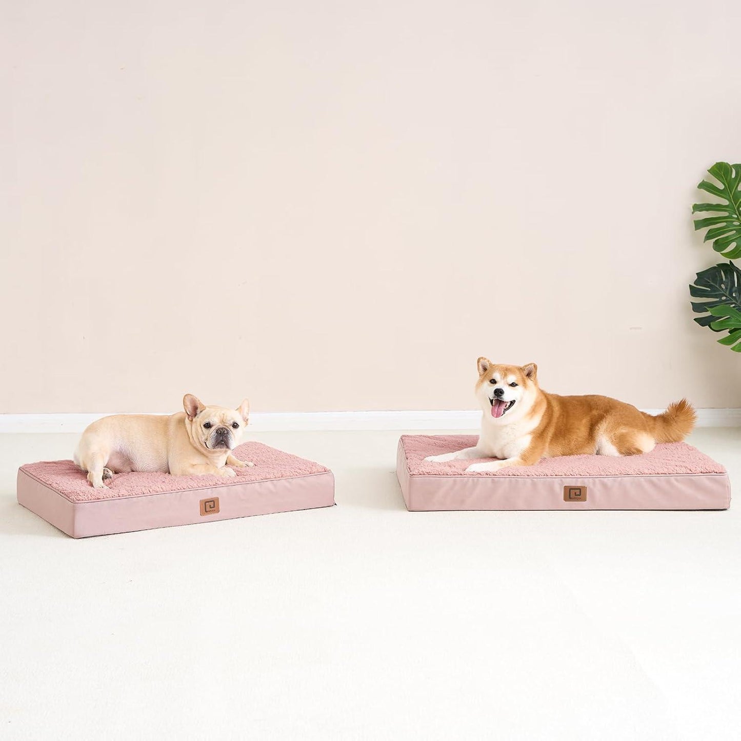 EHEYCIGA Orthopedic Dog Beds Large Mattress with Removable Washable Cover for Crate, Grey, 91x68x9cm - Comfort Style