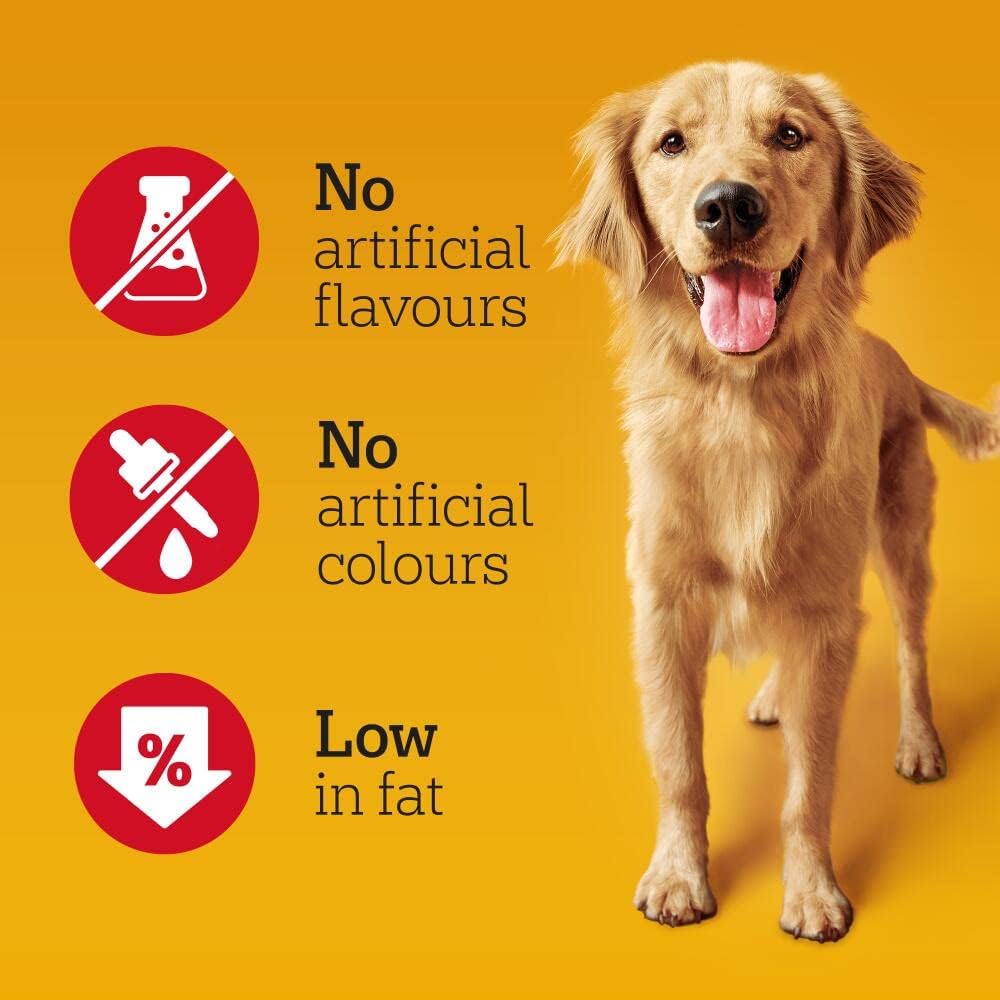 Pedigree Rodeo 84 Sticks, Dog Treats with Chicken - no artificial Colours or Flavours providing tasty Nutrients, Vitamins, Minerals and Omega 3, Pack of 1 (12 x 7) - Comfort Style