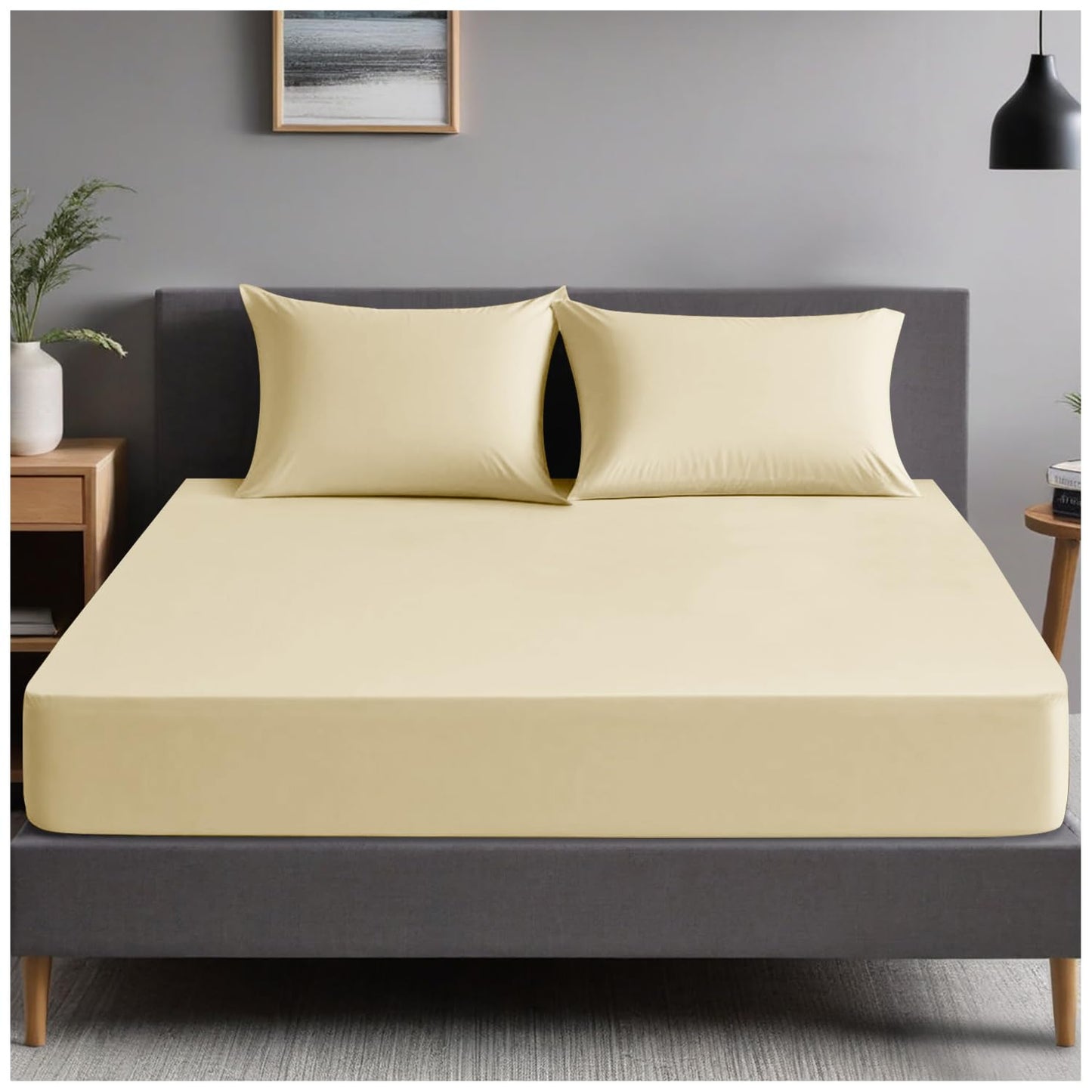GC GAVENO CAVAILIA | Fitted Sheets - Plain Dyed Bedding Bedsheets - Non Iron Superking Fitted Sheet