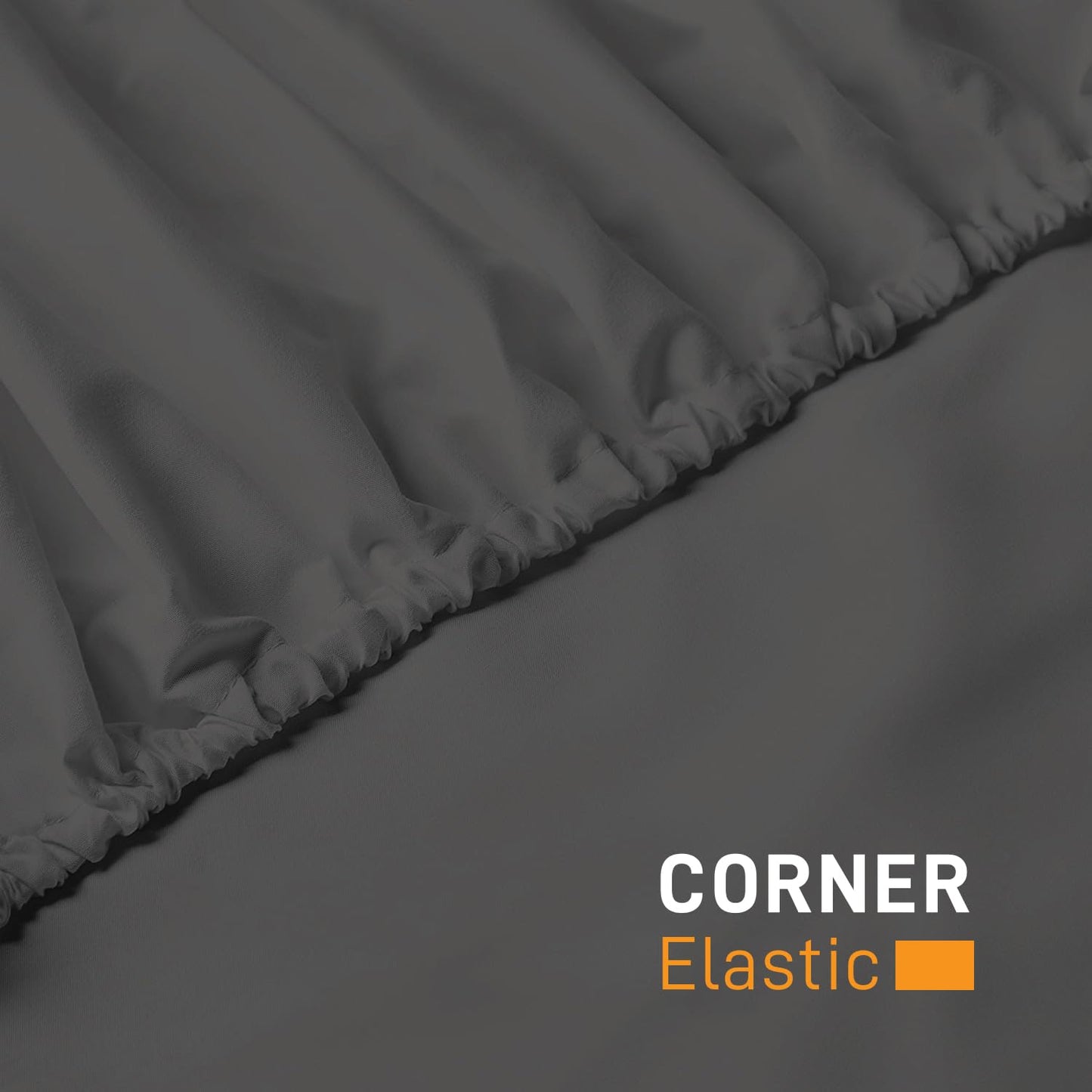 Fitted Sheet 25 cm Deep Brushed Microfiber Ultra Soft No-Iron Wrinkle-Resistant Plain Dyed Fitted Bed Sheets Hypoallergenic Breathable Sheets