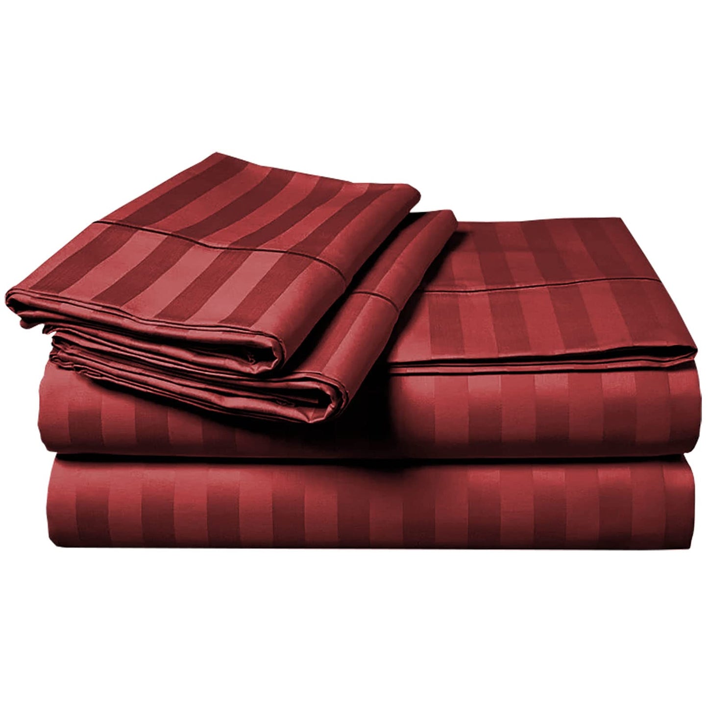 MOONLIGHT20015 Duvet Set Reversible Stripes Satin Double Bedding Set with 2 Pillowcases Soft Hypoallergenic Duvet Cover - Comfort Style