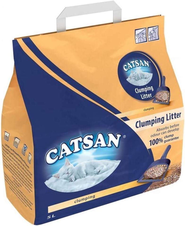Catsan Natural Clumping Cat Litter, 100 Percent Biodegradable, Extra Absorbent, 20 Litre Bag - Comfort Style