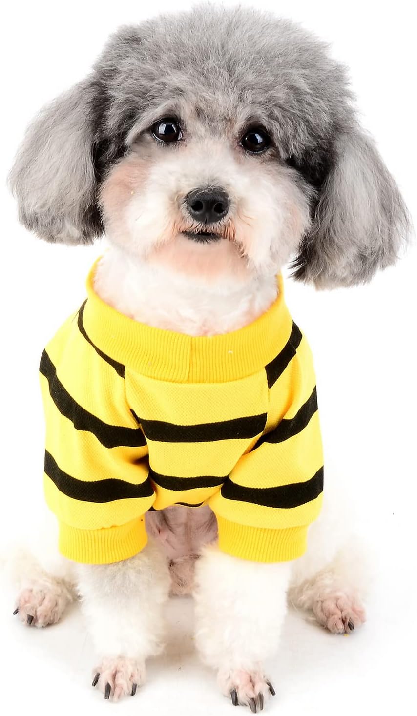 Zunea Dog Shirts for Small Dogs Summer Basic T-Shirt Striped Puppy Clothes Sequins Love Heart Sweatshirt Soft Cotton Short Sleeve Tee Shirt Pet Girl Boy Clothing Pullover Chihuahua Apparel Gray S - Comfort Style