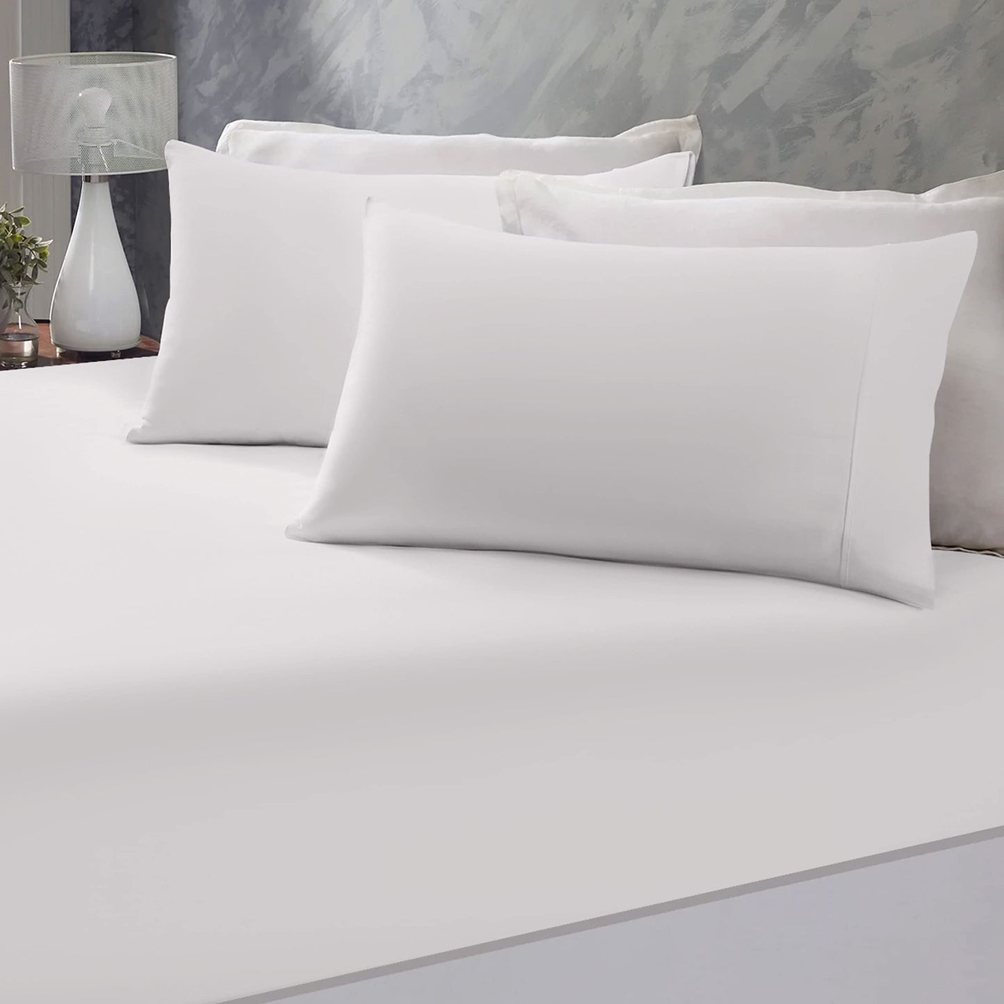 25 Cm Fitted Bed Sheets - Super Soft Deep Fitted Sheet Brushed Microfibre Anti Wrinkle Bedsheet Breathable & Fade Resistant