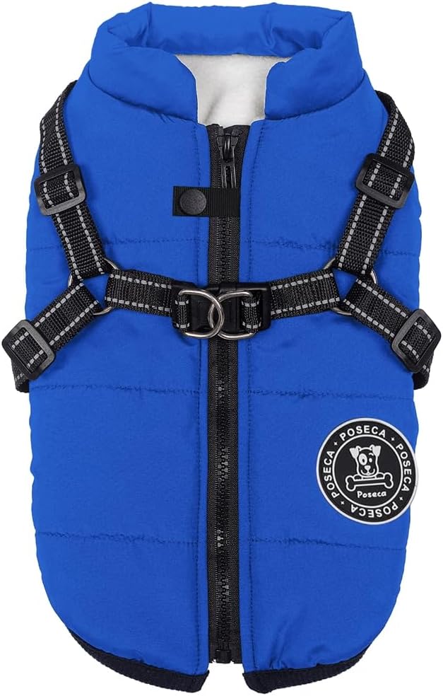 Poseca Dog Clothes for Small Dogs Dog Coat Waterproof Winter Jacket Warm Vest Dog Clothes Dog Coat Warm Winter Dog Jacket with Dog Harness for Small Medium Large Dogs - Comfort Style
