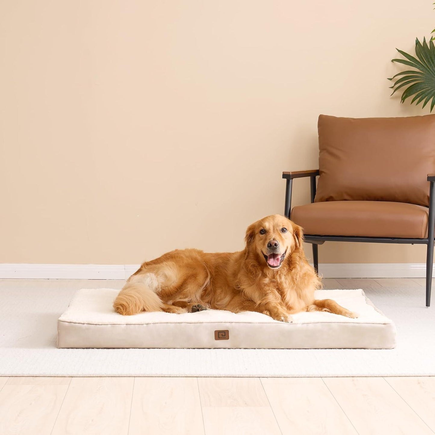 EHEYCIGA Orthopedic Dog Beds Large Mattress with Removable Washable Cover for Crate, Grey, 91x68x9cm - Comfort Style