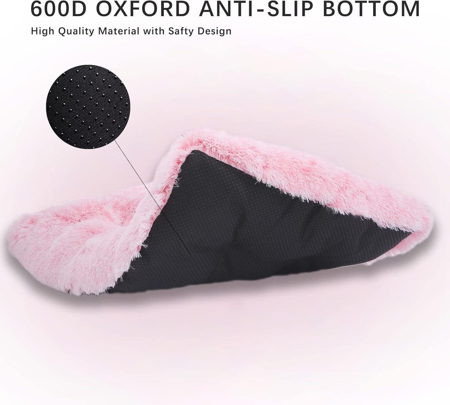Jaspuriea Large Dog Bed Washable Dog Crate Mattress Calming Fluffy Anti Anxiety Dog Beds Deluxe Plush Dog Mat with Anti-Slip Bottom,90x60x8cm - Comfort Style