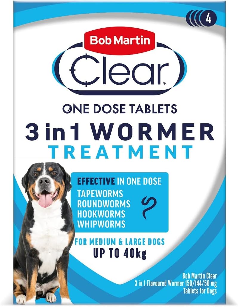 Bob Martin Clear Wormer Treatment for Cats (2 Tablets) - Suitable for Kittens, Clinically Proven Treatment - Comfort Style
