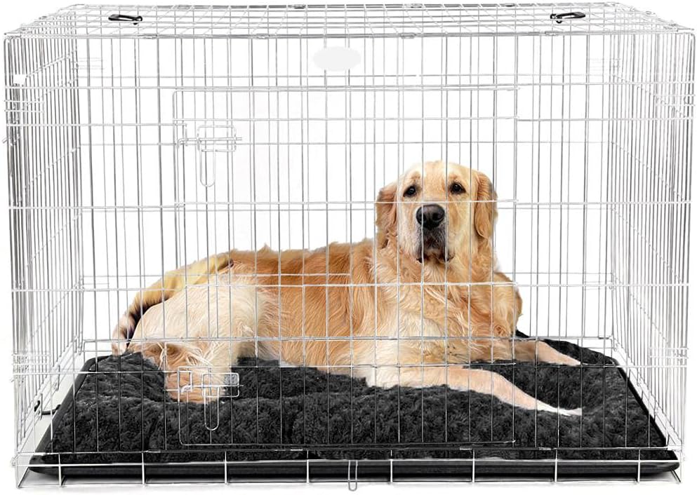Victoria & Carter Large Dog Bed (102 x 70cm) Ultra Soft Pet Bed, Premium Plush Mattress Cushion For Medium Or Large Size Pets, Can Be Used For Dog Crate. Machine Wash & Dryer Friendly. (Light Grey) - Comfort Style