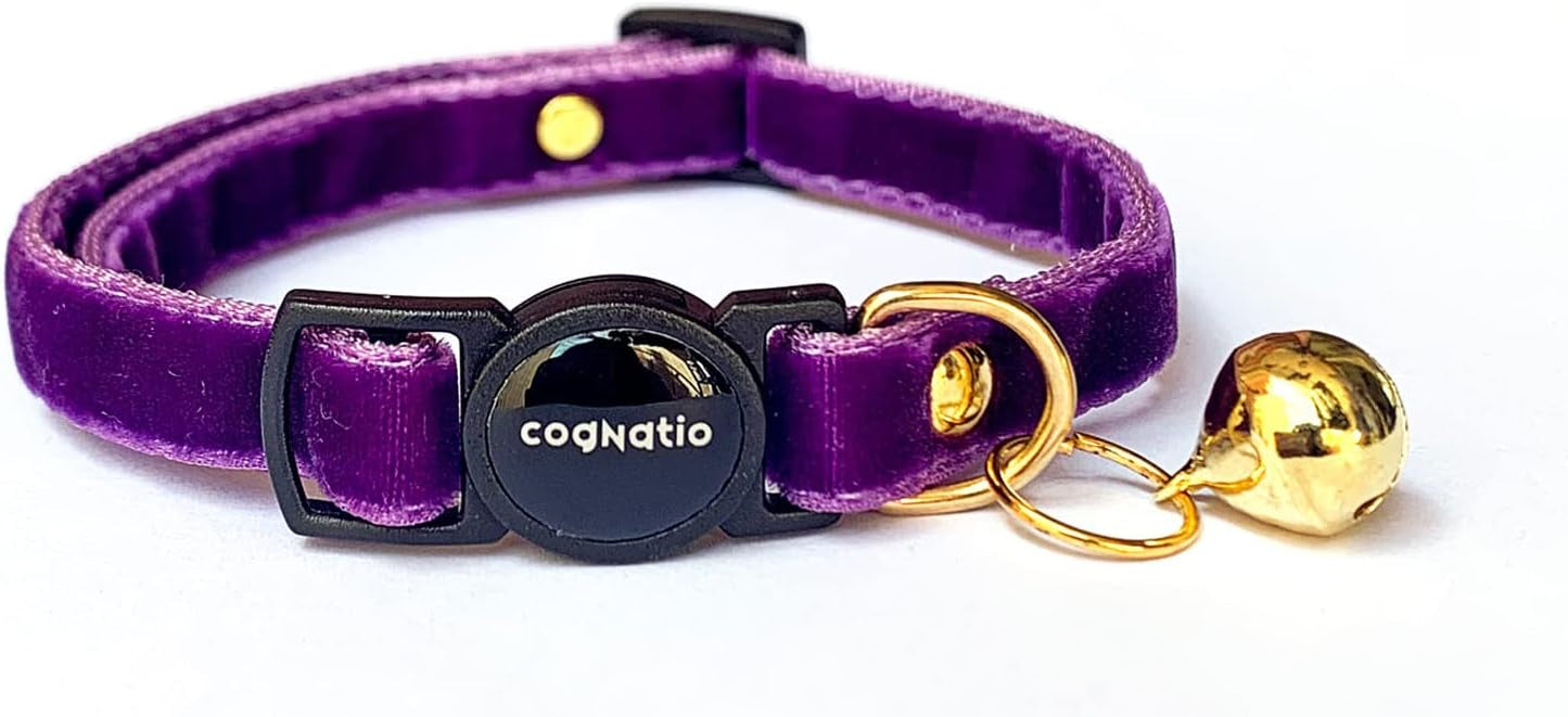 Cognatio Safety Quick Release Cat Collars, Soft Kitten Collars with Detachable Bow Tie and Bell, Pack of 2, Adjustable 20-30 cm (20-30 cm, Green+Pink) - Comfort Style
