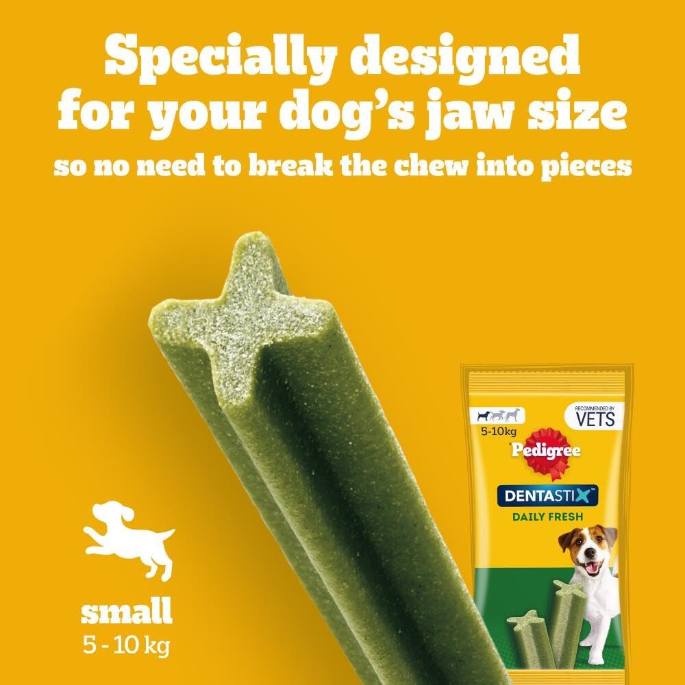 Pedigree Dentastix - Daily Fresh Dental Chews - Dog Treats for Small Dog - 70 Sticks (Pack of 10) - Comfort Style