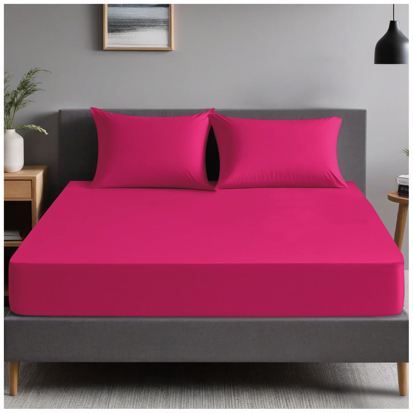 GC GAVENO CAVAILIA | Fitted Sheets - Plain Dyed Bedding Bedsheets - Non Iron Superking Fitted Sheet