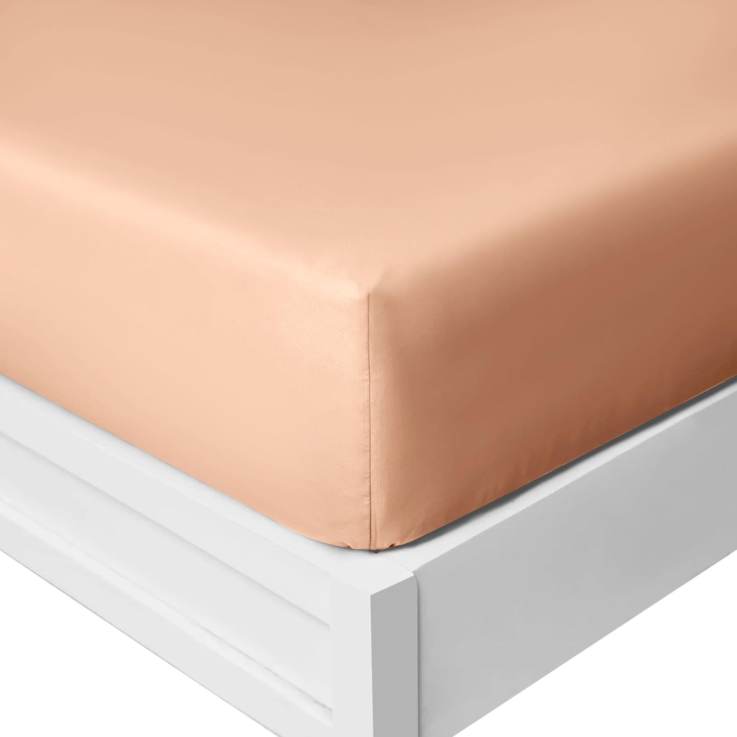 25 Cm Fitted Bed Sheets - Super Soft Deep Fitted Sheet Brushed Microfibre Anti Wrinkle Bedsheet Breathable & Fade Resistant