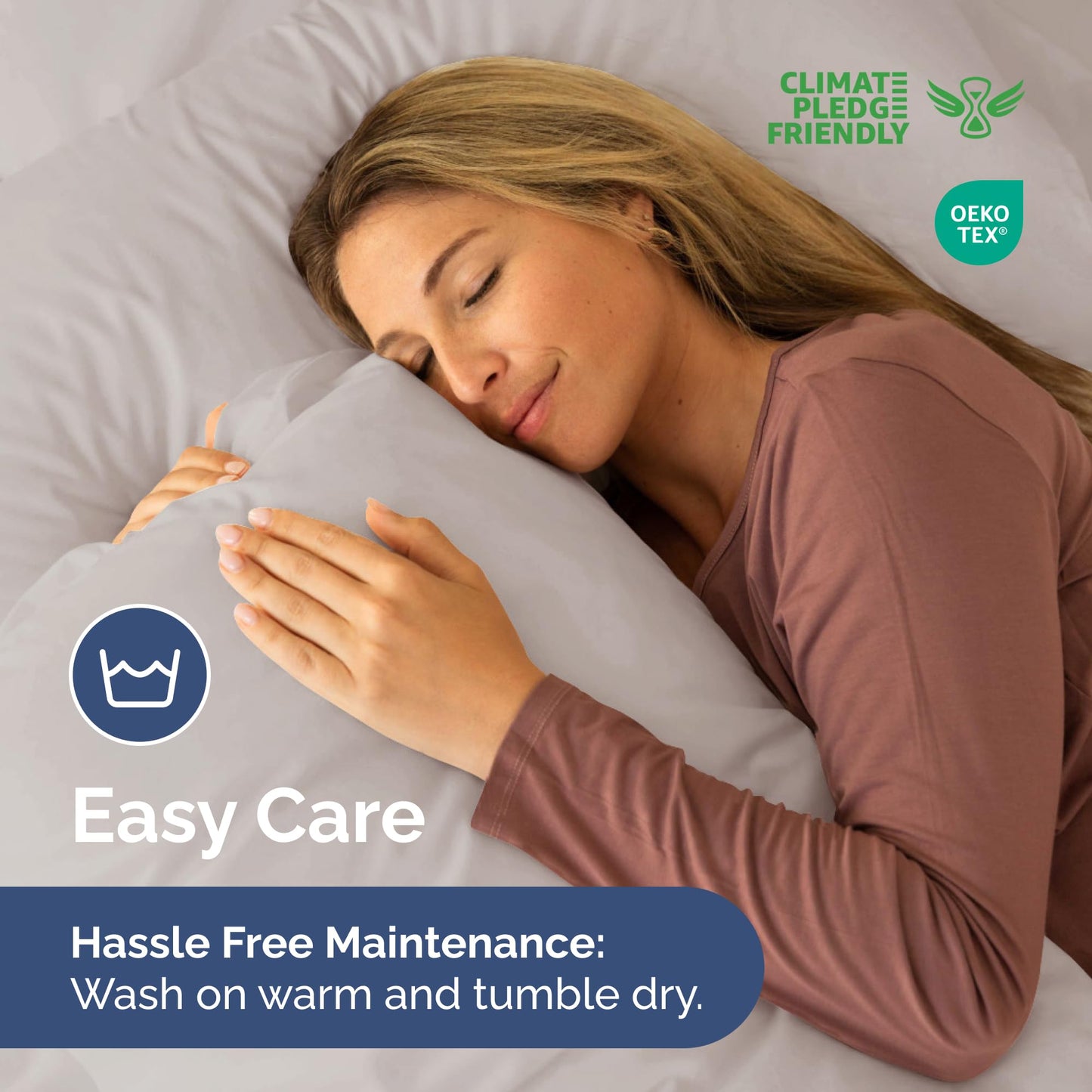 Bedding Duvet Quilt Cover Set with 2 Pillowcases - Hotel Quality - Cooling, Wrinkle-Free, Machine Washable with Zipper & Corner Ties - Super Soft Microfibre-Polyester - Comfort Style