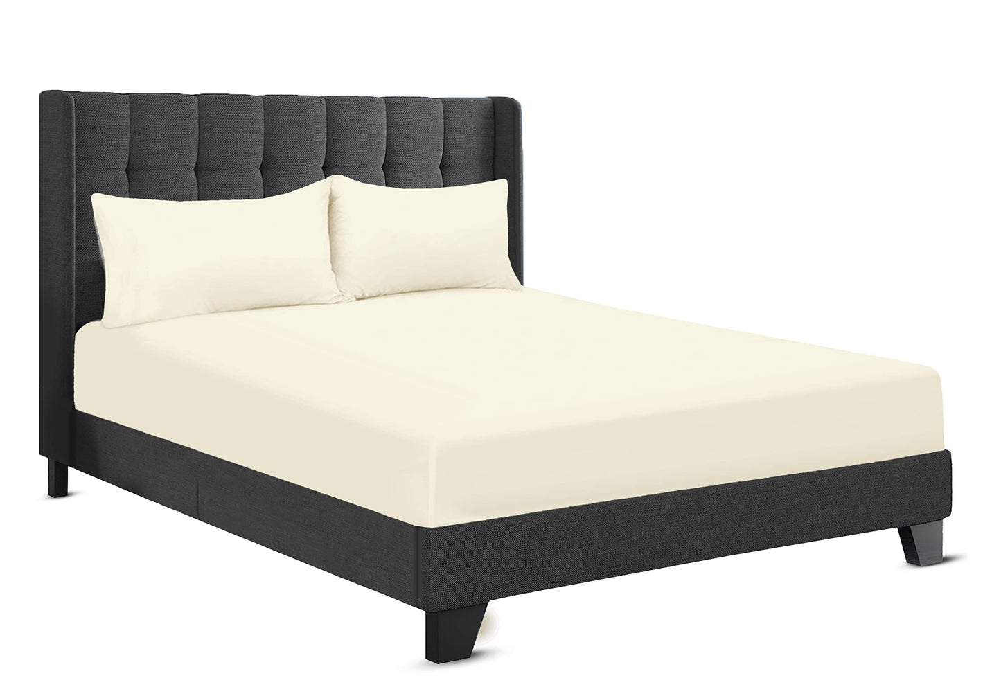 200 Thread Count Hotel Quality Bedding 100% Pure Egyptian Cotton Fitted Sheet - Stretches Up To 25cm Deep