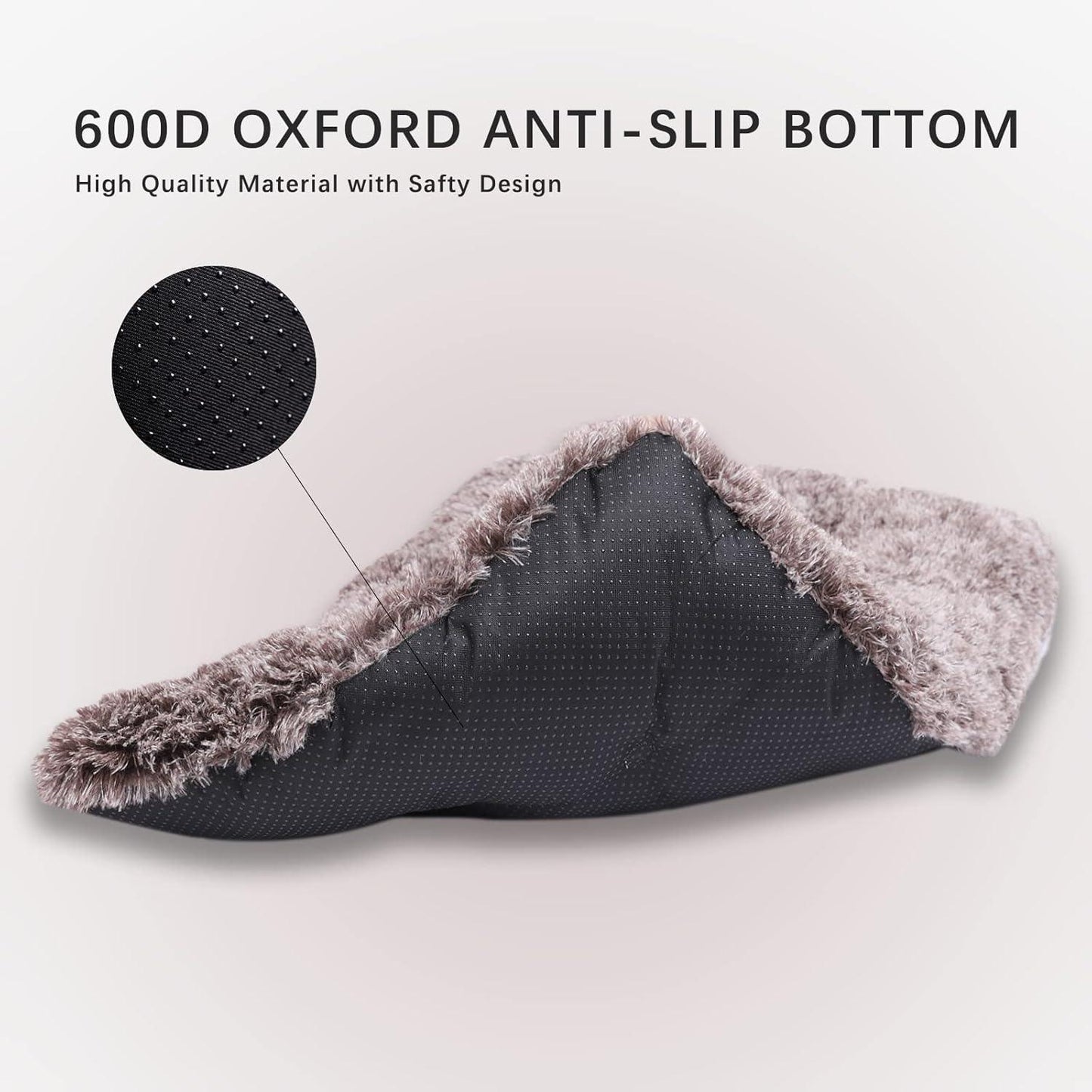 Jaspuriea Large Dog Bed Washable Dog Crate Mattress Calming Fluffy Anti Anxiety Dog Beds Deluxe Plush Dog Mat with Anti-Slip Bottom,90x60x8cm - Comfort Style