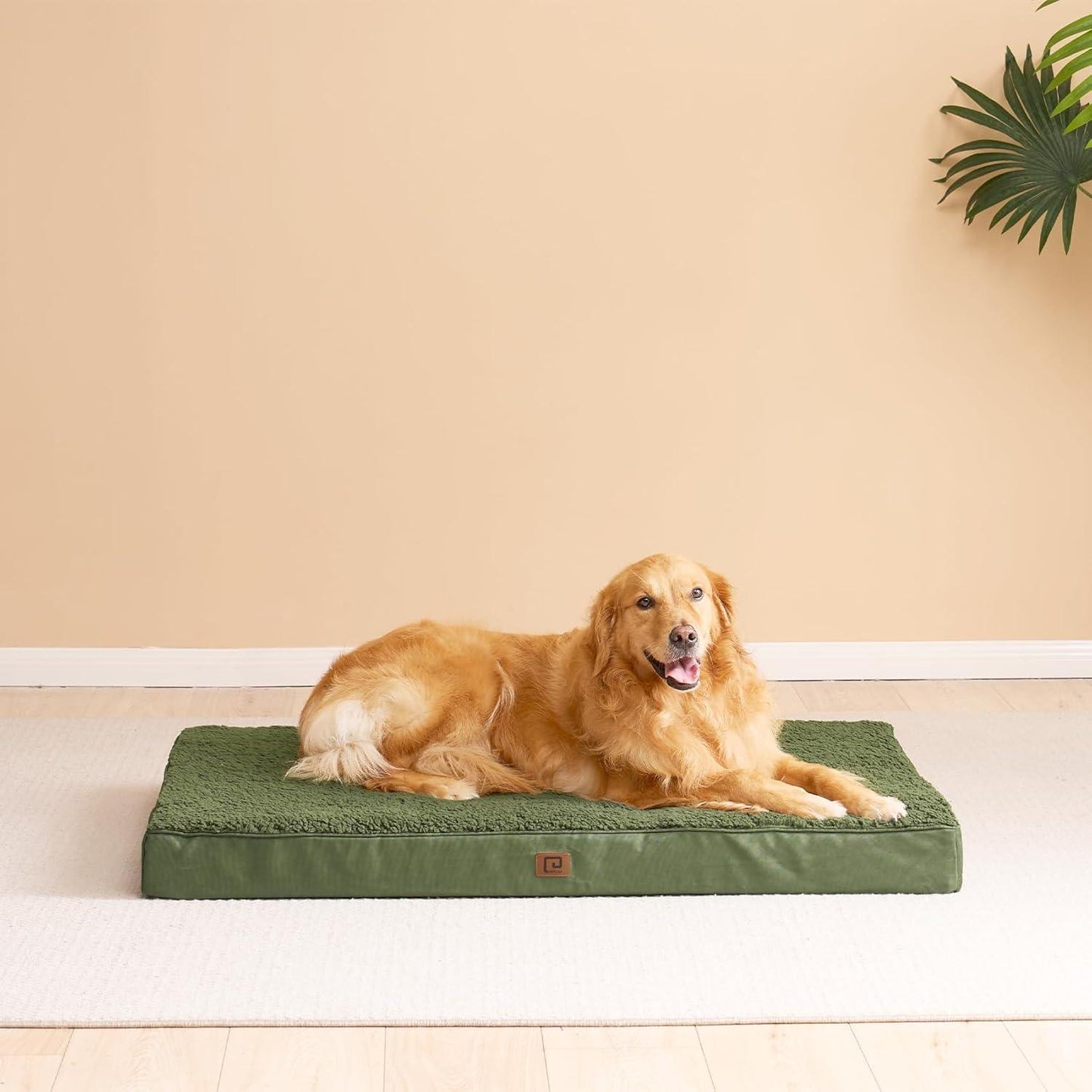 EHEYCIGA Orthopedic Dog Beds Large Mattress with Removable Washable Cover for Crate, Grey, 91x68x9cm - Comfort Style