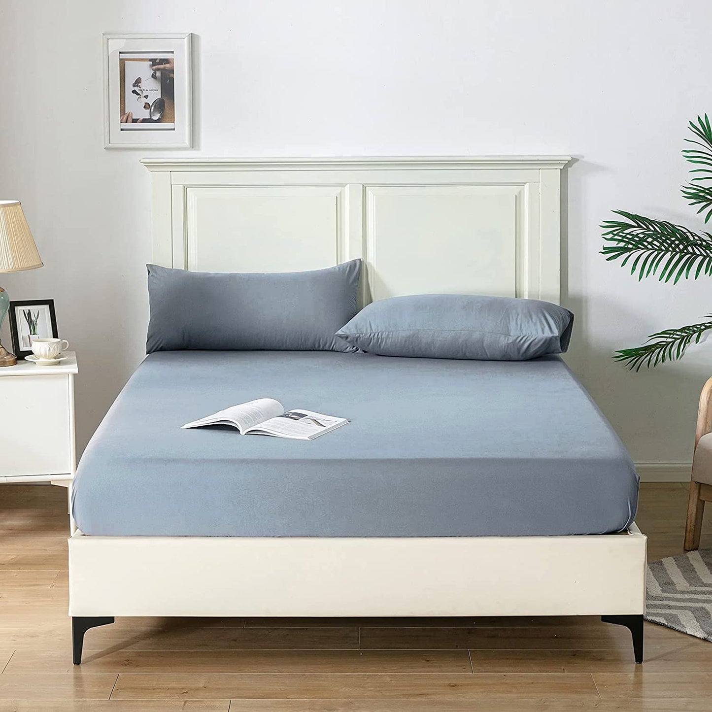 Fitted Sheet Bed Sheets 25CM Extra Deep Pocket Soft and Breathable Fitted Bedding Sheets