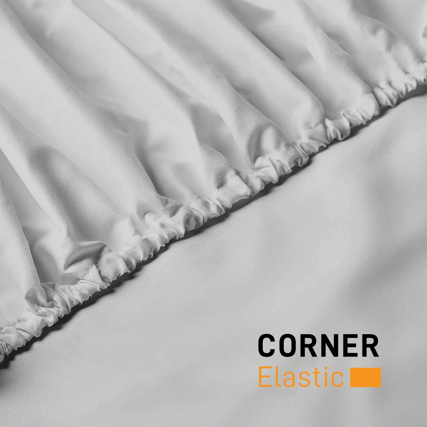 Fitted Sheet 25 cm Deep Brushed Microfiber Ultra Soft No-Iron Wrinkle-Resistant Plain Dyed Fitted Bed Sheets Hypoallergenic Breathable Sheets